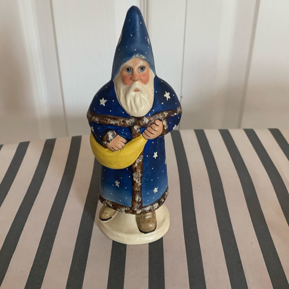 1996 Vaillancourt Sutton Mass Santa  #260 from 1996. Moon and  Stars